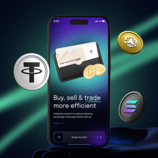 Dispositivo móvel exibindo a plataforma de trading da Koa Valorença